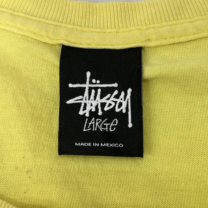 ステューシー STUSSY Tシャツ 半袖 ラスタライオン ライオンロゴ プリントTシャツ イエロー Lサイズ L プリント 黄 / イエロー / yellow メンズ USED 古着 中古 50151725