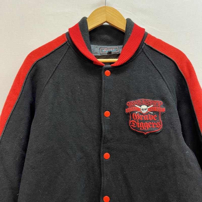 グッドルッキン GOODROCKIN  コート コート一般 ファラオジャケット スタジャン スカル 刺繍 ロカビリー L 黒 / ブラック / black X 赤 / レッド / red メンズ USED 古着 中古 50151727