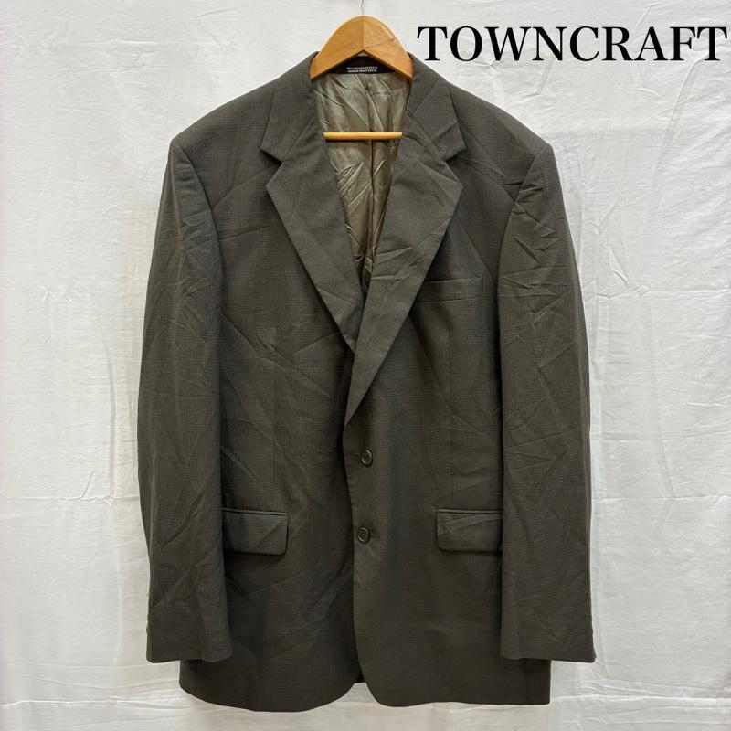 タウンクラフト TOWNCRAFT ジャケット、上着 ジャケット、ブレザー 90s シングル テーラード ジャケット 2釦 ウール チェック ブレザー ヴィンテージ 44 メンズ USED 古着 中古 50151729