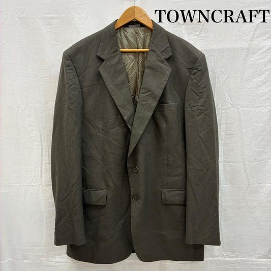 タウンクラフト TOWNCRAFT ジャケット、上着 ジャケット、ブレザー 90s シングル テーラード ジャケット 2釦 ウール チェック ブレザー ヴィンテージ 44 メンズ USED 古着 中古 50151729