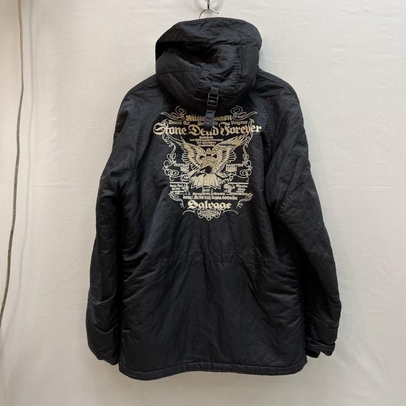 サルベージ SALVAGE ジャケット、上着 フライトジャケット ALPHA N-3B フライトジャケット 刺繍 S 黒 / ブラック / black メンズ USED 古着 中古 50151730