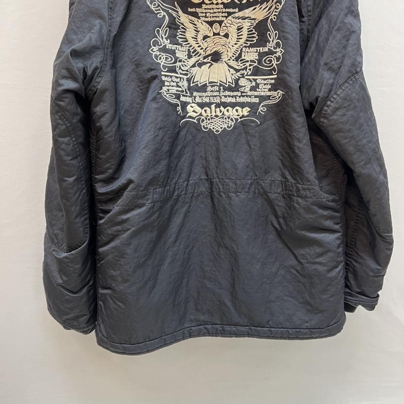 サルベージ SALVAGE ジャケット、上着 フライトジャケット ALPHA N-3B フライトジャケット 刺繍 S 黒 / ブラック / black メンズ USED 古着 中古 50151730