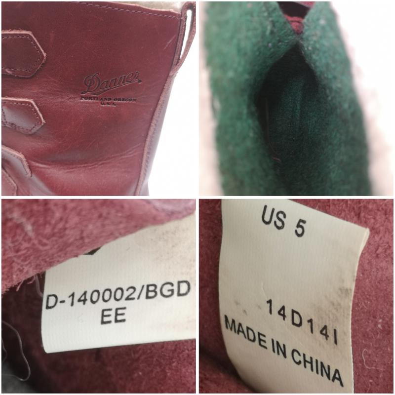 ダナー Danner シューズ シューズ D-140002 ボア レザー スノーブーツ US：5 ボルドー / ボルドー / レディース USED 古着 中古 50151751