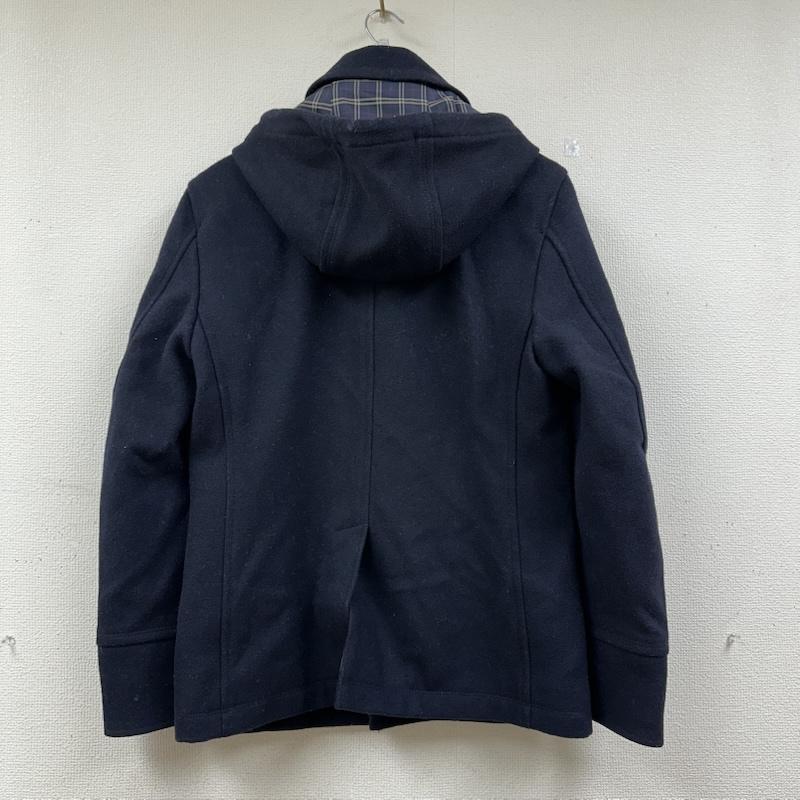 バーバリーブラックレーベル BURBERRY BLACK LABEL ジャケット、上着 ジャンパー、ブルゾン 裏地 チェック フード ウール ショート コート D1F89-662-28 M 紺 / ネイビー / navy メンズ USED 古着 中古 50151826