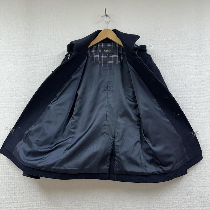 バーバリーブラックレーベル BURBERRY BLACK LABEL ジャケット、上着 ジャンパー、ブルゾン 裏地 チェック フード ウール ショート コート D1F89-662-28 M 紺 / ネイビー / navy メンズ USED 古着 中古 50151826