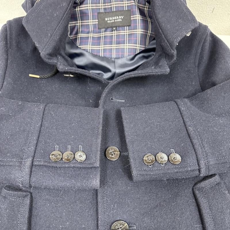 バーバリーブラックレーベル BURBERRY BLACK LABEL ジャケット、上着 ジャンパー、ブルゾン 裏地 チェック フード ウール ショート コート D1F89-662-28 M 紺 / ネイビー / navy メンズ USED 古着 中古 50151826