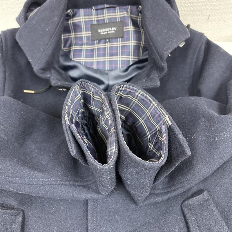 バーバリーブラックレーベル BURBERRY BLACK LABEL ジャケット、上着 ジャンパー、ブルゾン 裏地 チェック フード ウール ショート コート D1F89-662-28 M 紺 / ネイビー / navy メンズ USED 古着 中古 50151826