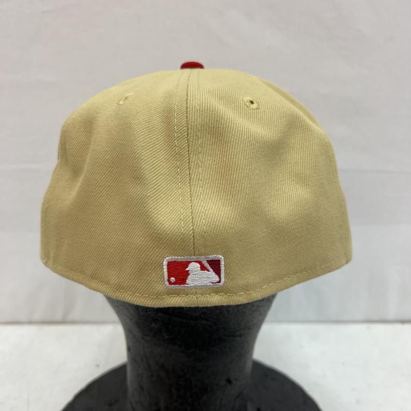 ニューエラ NEW ERA 帽子 キャップ 日本未発売 エンゼルス シティコネクト ツートン 7 1/4 57.7cm - ベージュ / ベージュ / beige X 赤 / レッド / red メンズ USED 古着 中古 50151829