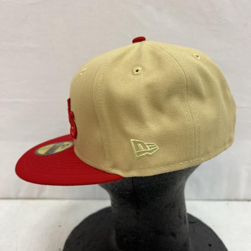 ニューエラ NEW ERA 帽子 キャップ 日本未発売 エンゼルス シティコネクト ツートン 7 1/4 57.7cm - ベージュ / ベージュ / beige X 赤 / レッド / red メンズ USED 古着 中古 50151829