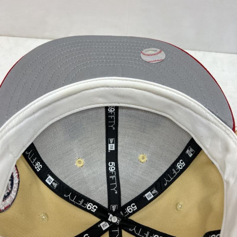 ニューエラ NEW ERA 帽子 キャップ 日本未発売 エンゼルス シティコネクト ツートン 7 1/4 57.7cm - ベージュ / ベージュ / beige X 赤 / レッド / red メンズ USED 古着 中古 50151829
