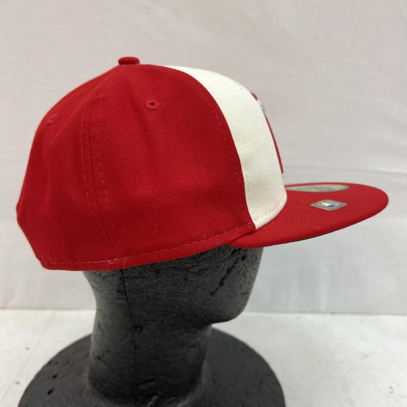 ニューエラ NEW ERA 帽子 キャップ 59FIFTY Angels エンゼルス キャップ 7 1/4 57.7cm - 白 / ホワイト / white X 赤 / レッド / red メンズ USED 古着 中古 50151830