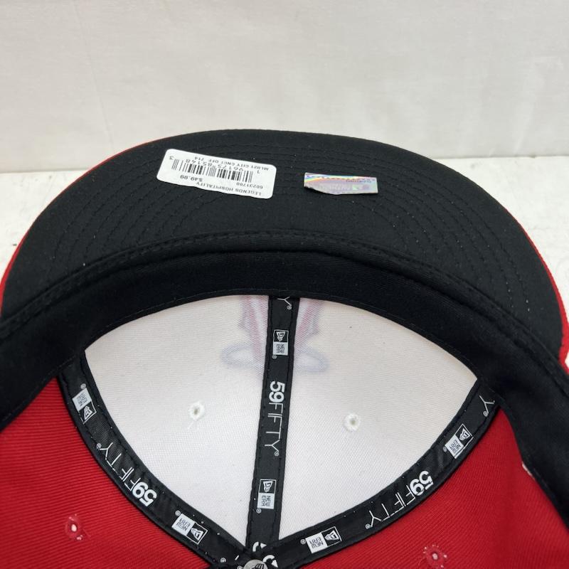 ニューエラ NEW ERA 帽子 キャップ 59FIFTY Angels エンゼルス キャップ 7 1/4 57.7cm - 白 / ホワイト / white X 赤 / レッド / red メンズ USED 古着 中古 50151830
