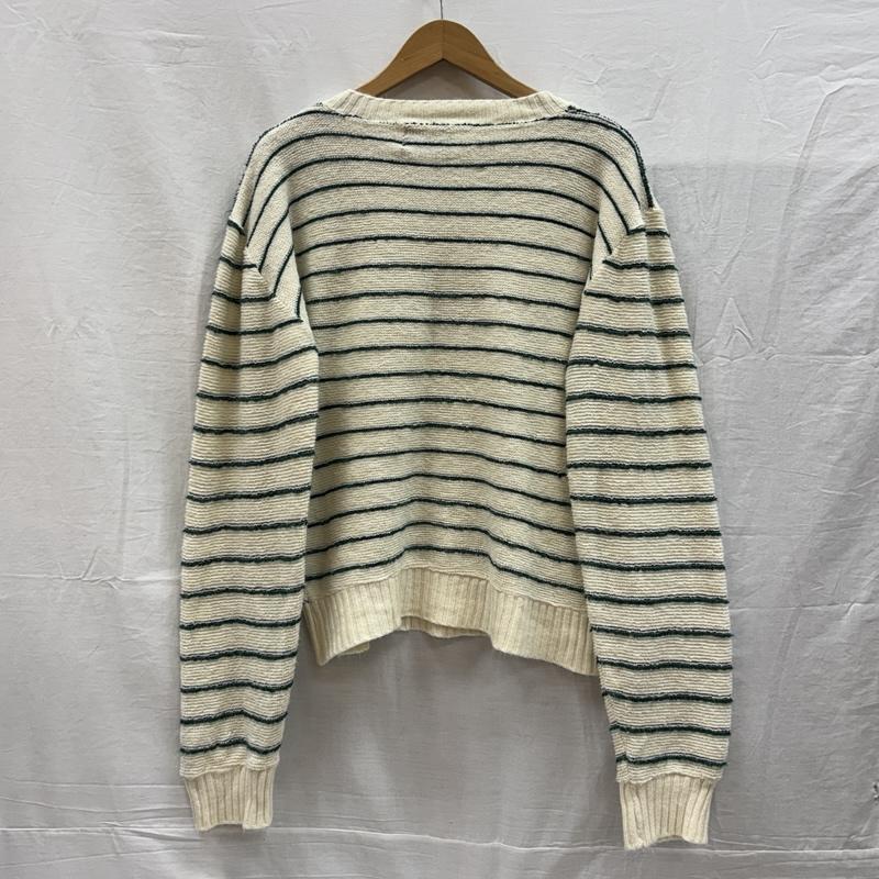 古着 USED ニット、セーター 長袖 bemette USA製 ボーダー柄 Vネック アクリル ニット セーター - ボーダー柄 メンズ USED 古着 中古 50151854