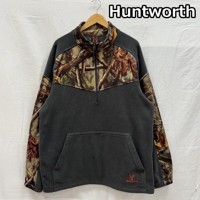 古着 USED ジャケット、上着 ジャンパー、ブルゾン Huntworth リアルツリーカモフラ 迷彩 無地 切替し プルオーバー フリース ジャケット L 無地 X カモフラージュ柄・迷彩 メンズ USED 古着 中古 50151856