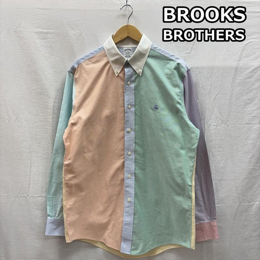 ブルックス ブラザーズ BROOKS BROTHERS シャツ、ブラウス 長袖 クレイジーパターン スーピマコットン ボタンダウン シャツ M メンズ USED 古着 中古 50151859