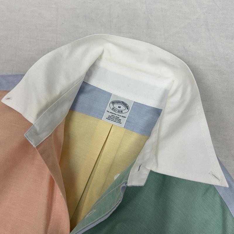 ブルックス ブラザーズ BROOKS BROTHERS シャツ、ブラウス 長袖 クレイジーパターン スーピマコットン ボタンダウン シャツ M メンズ USED 古着 中古 50151859