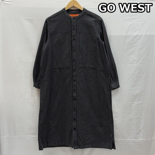 ゴーウエスト GOWEST ワンピース ロングスカート ノーカラー シャツ ワンピース ワーク メンズライク - レディース USED 古着 中古 50151861