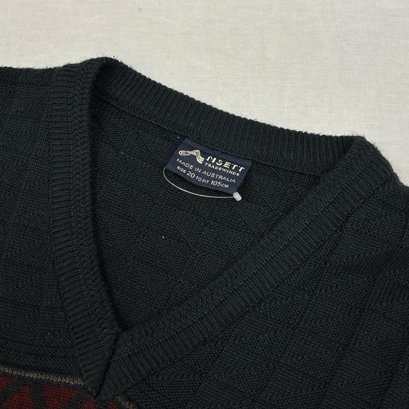 古着 USED ニット、セーター 長袖 ANSETT 90年代 ビンテージ オーストラリア製 アクリル ウール Vネック ニット セーター 90s VINTAGE - メンズ USED 古着 中古 50151863
