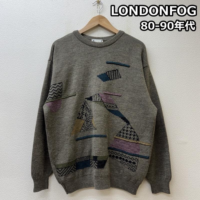ロンドンフォグ LONDONFOG ニット、セーター 長袖 80-90年代 ビンテージ カナダ製 クルーネック ニット セーター 80s 90s VINTAGE L メンズ USED 古着 中古 50151867