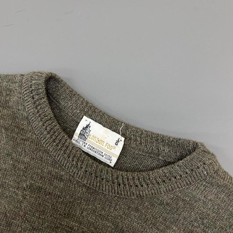 ロンドンフォグ LONDONFOG ニット、セーター 長袖 80-90年代 ビンテージ カナダ製 クルーネック ニット セーター 80s 90s VINTAGE L メンズ USED 古着 中古 50151867