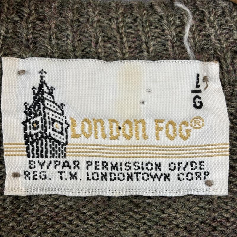 ロンドンフォグ LONDONFOG ニット、セーター 長袖 80-90年代 ビンテージ カナダ製 クルーネック ニット セーター 80s 90s VINTAGE L メンズ USED 古着 中古 50151867