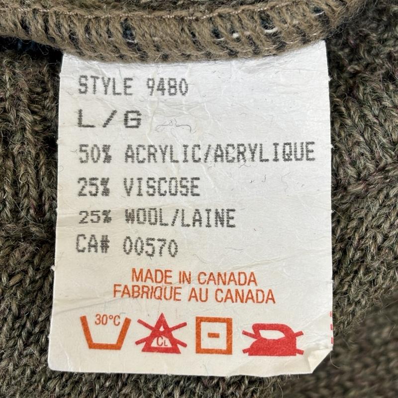 ロンドンフォグ LONDONFOG ニット、セーター 長袖 80-90年代 ビンテージ カナダ製 クルーネック ニット セーター 80s 90s VINTAGE L メンズ USED 古着 中古 50151867