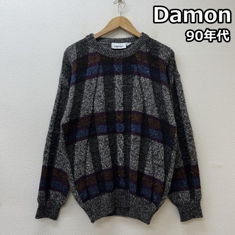 古着 USED ニット、セーター 長袖 Damon 90年代 ビンテージ イタリア製 ウール アクリル ニット セーター 90s VINTAGE M メンズ USED 古着 中古 50151868