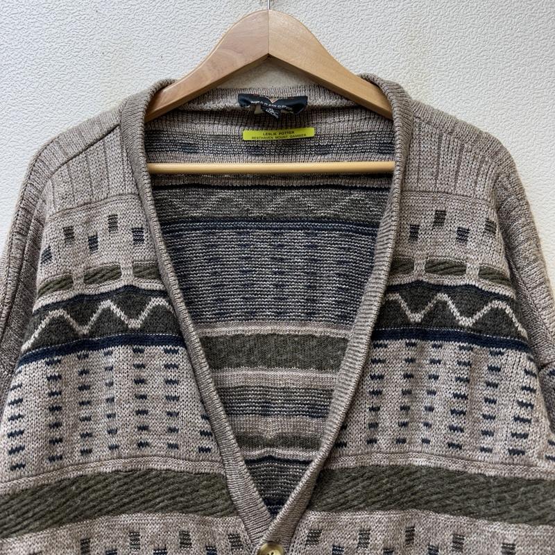 古着 USED カーディガン 長袖 STRIPES PLUS CLASSICS ニュージーランド製 ビンテージ ニット カーディガン 総柄 XL メンズ USED 古着 中古 50151871