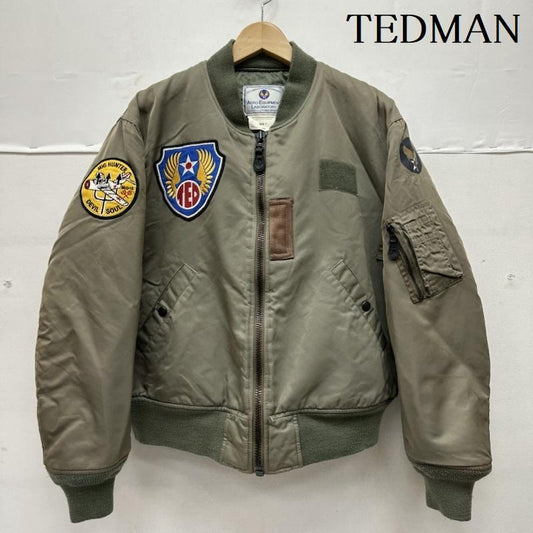 テッドマン TEDMAN ジャケット、上着 フライトジャケット MA-1 フライト ジャケット 刺繍 ワッペン 2067262 40 カーキオリーブ / カーキオリーブ / メンズ USED 古着 中古 50151874