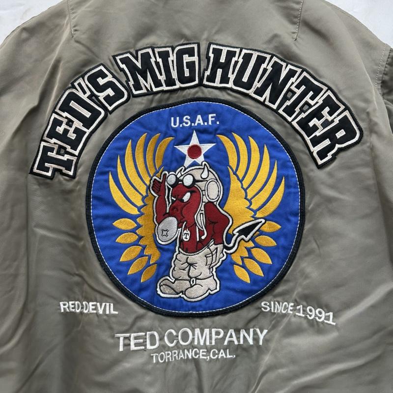 テッドマン TEDMAN ジャケット、上着 フライトジャケット MA-1 フライト ジャケット 刺繍 ワッペン 2067262 40 カーキオリーブ / カーキオリーブ / メンズ USED 古着 中古 50151874