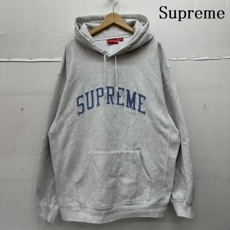シュプリーム Supreme パーカー 長袖 22ss Stars Arc Hooded Sweatshirt スター スタッズ ロゴ パーカー XXL 灰 / グレー / gray メンズ USED 古着 中古 50151877