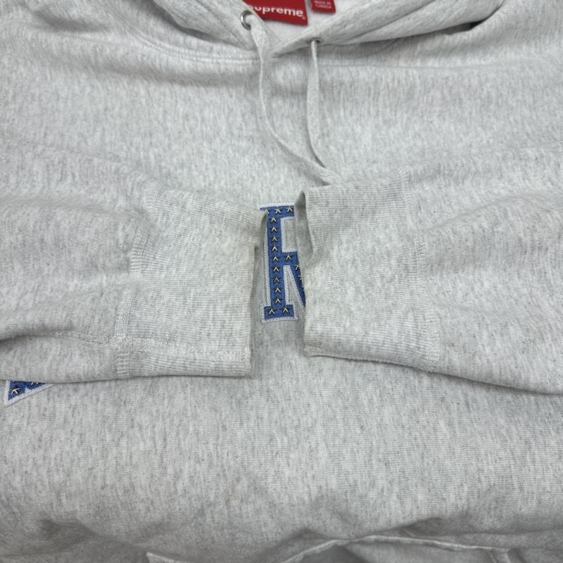 シュプリーム Supreme パーカー 長袖 22ss Stars Arc Hooded Sweatshirt スター スタッズ ロゴ パーカー XXL 灰 / グレー / gray メンズ USED 古着 中古 50151877