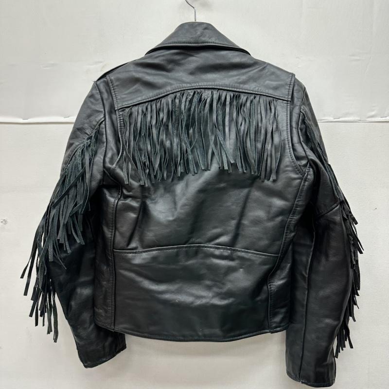 古着 USED ジャケット、上着 ライダース Prime Parts USA製 フリンジ ライダース レザー ジャケット 36 黒 / ブラック / black メンズ USED 古着 中古 50151879