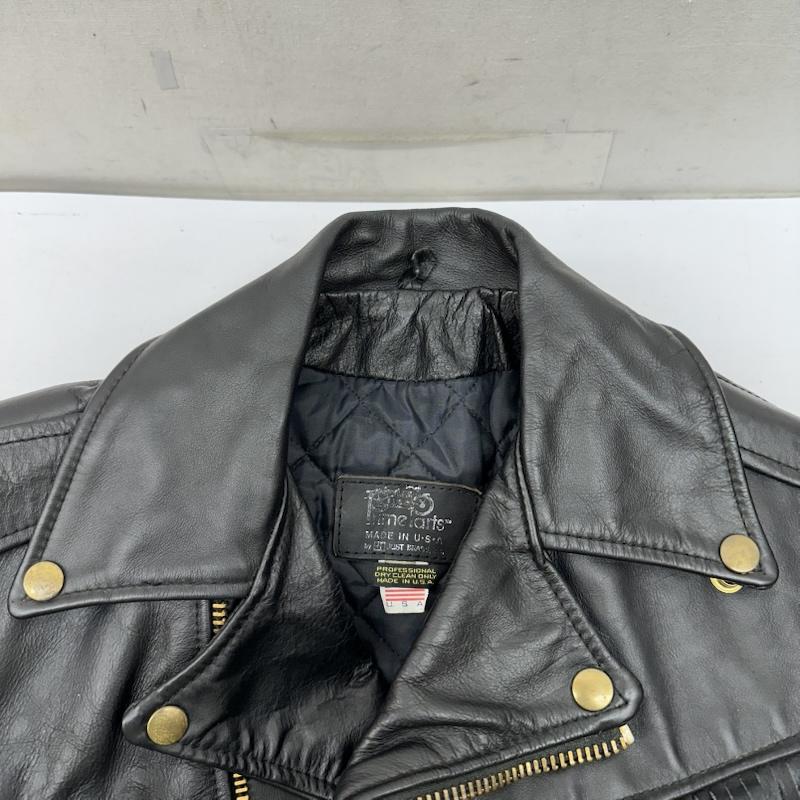 古着 USED ジャケット、上着 ライダース Prime Parts USA製 フリンジ ライダース レザー ジャケット 36 黒 / ブラック / black メンズ USED 古着 中古 50151879