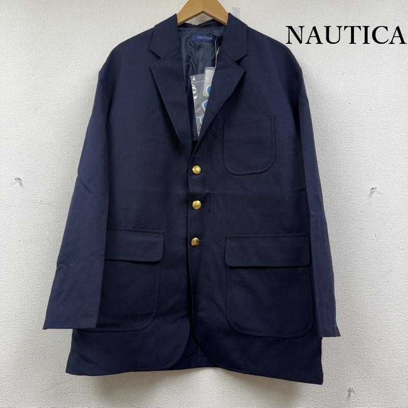 ノーティカ NAUTICA ジャケット、上着 ジャケット、ブレザー 3B 金ボタン ブレザー テーラード ジャケット ワッペン付き 221-1528 M 紺 / ネイビー / navy メンズ USED 古着 中古 50151908