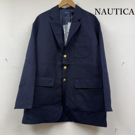 ノーティカ NAUTICA ジャケット、上着 ジャケット、ブレザー 3B 金ボタン ブレザー テーラード ジャケット ワッペン付き 221-1528 M 紺 / ネイビー / navy メンズ USED 古着 中古 50151908