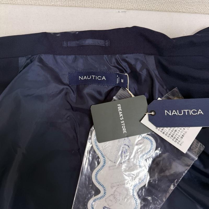 ノーティカ NAUTICA ジャケット、上着 ジャケット、ブレザー 3B 金ボタン ブレザー テーラード ジャケット ワッペン付き 221-1528 M 紺 / ネイビー / navy メンズ USED 古着 中古 50151908