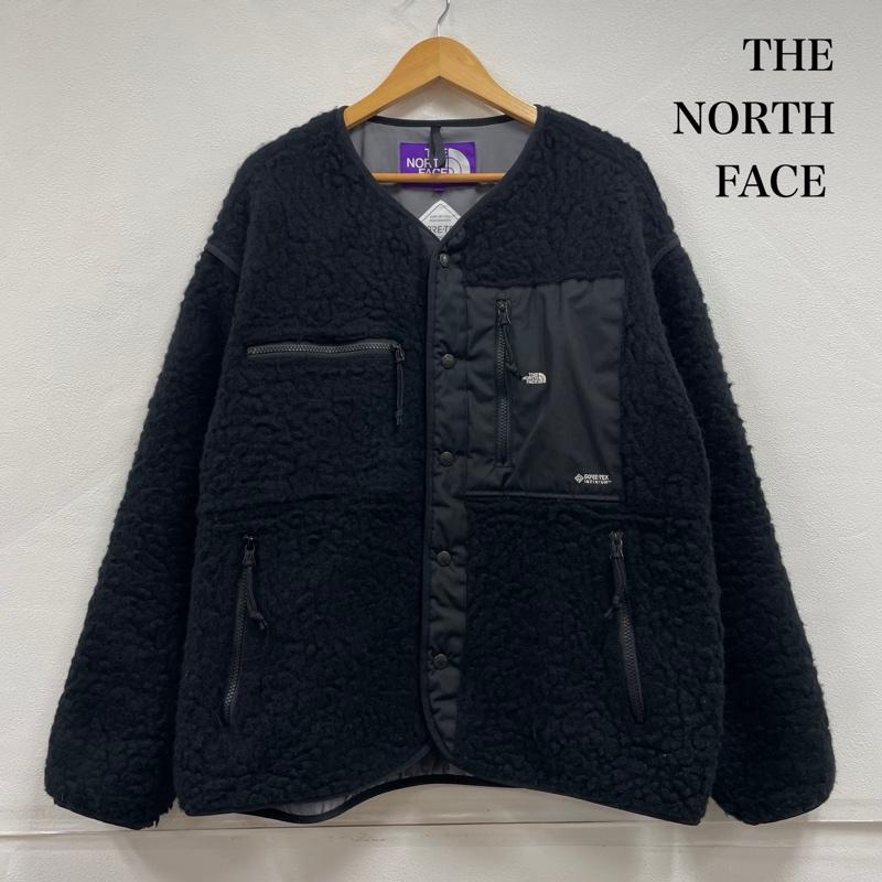 ザノースフェイス THE NORTH FACE トップス トップス パープルレーベル ウール ボア フリース フィルド カーディガン GORE-TEX ゴアテックス 2WAY NA2250N L ワンポイント X ロゴ、文字 X 刺繍 黒 / ブラック / black X 白 / ホワイト / white メンズ USED 古着 中古 50151911