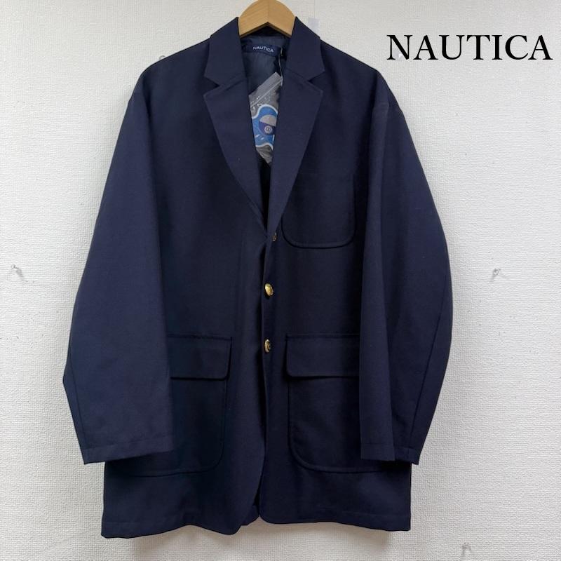 ノーティカ NAUTICA ジャケット、上着 ジャケット、ブレザー 3B 金ボタン ブレザー テーラード ジャケット ワッペン付き 221-1528 M 紺 / ネイビー / navy メンズ USED 古着 中古 50151918