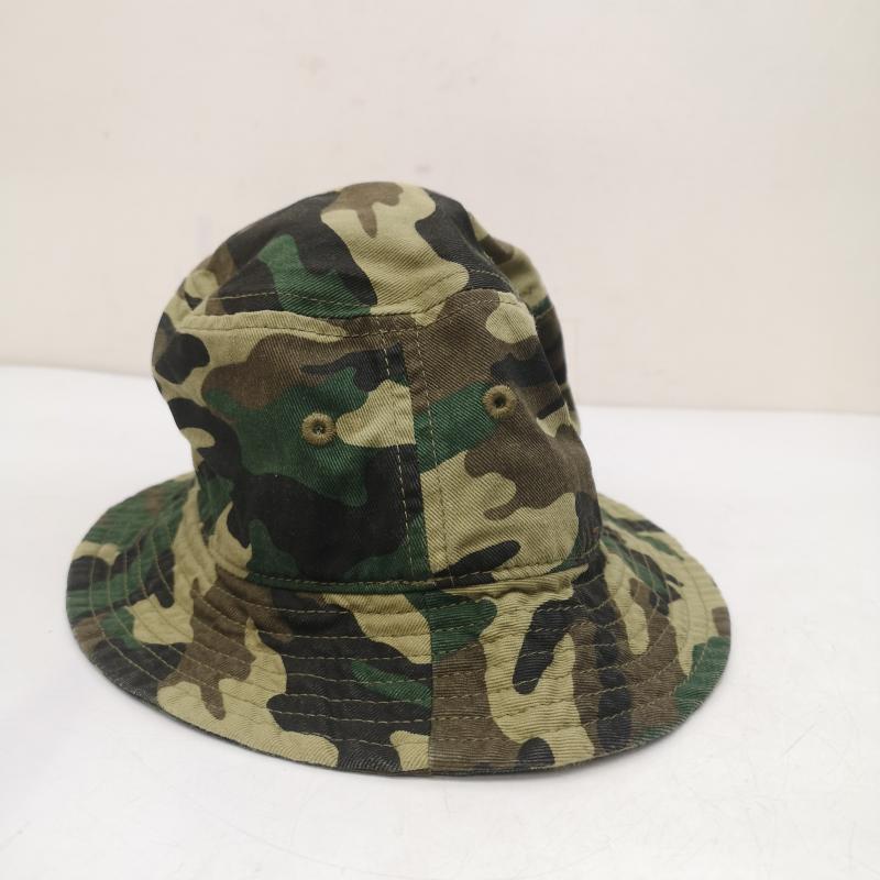 ステューシー STUSSY 帽子 ハット ストック ロゴ 刺繡 迷彩 バケット ハット キッズ 子供 - オリーブグリーン / オリーブグリーン / ボーイズ USED 古着 中古 50151920
