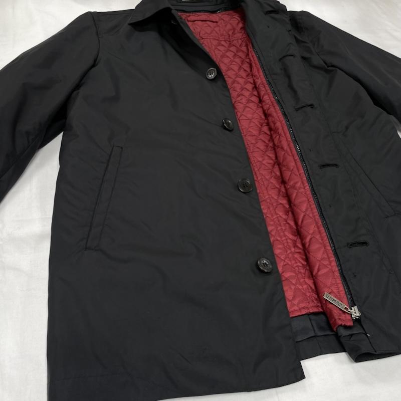 ジャンポールゴルチエ Jean Paul Gaultier トップス トップス HOMME オム ステンカラー ナイロン コート ジャケット 着脱ライナー 裏 キルティング 46 無地 黒 / ブラック / black X えんじ / ワインレッド / dark red メンズ USED 古着 中古 50151921