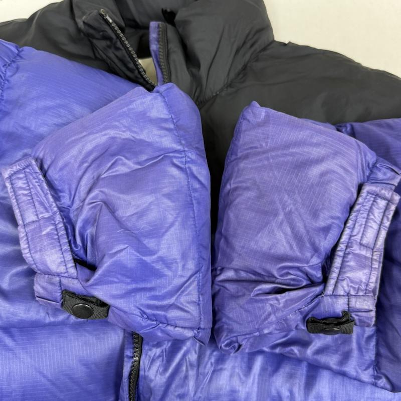 ザノースフェイス THE NORTH FACE ジャケット、上着 ジャンパー、ブルゾン ヌプシ ダウン ジャケット 700フィル フルジップ 黒 / ブラック / black X 紫 / パープル / purple メンズ USED 古着 中古 50151949
