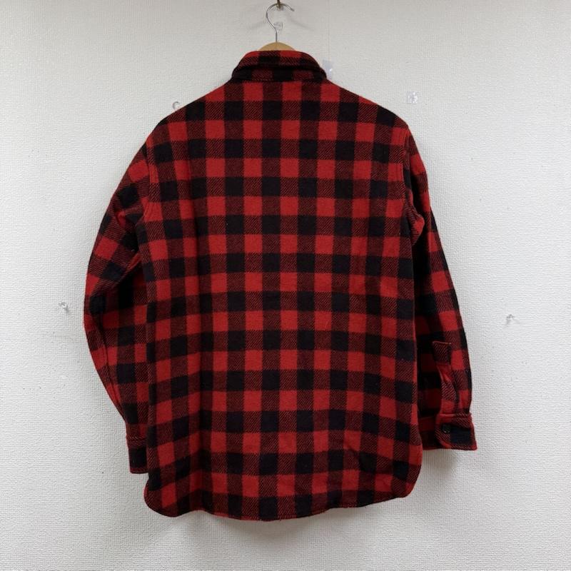 エルエルビーン L.L.Bean トップス トップス 80s 90s 1632 USA製 ブロック バッファロー チェック ウール シャツ ジャケット M 黒 / ブラック / black X 赤 / レッド / red メンズ USED 古着 中古 50151955