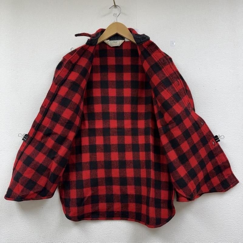 エルエルビーン L.L.Bean トップス トップス 80s 90s 1632 USA製 ブロック バッファロー チェック ウール シャツ ジャケット M 黒 / ブラック / black X 赤 / レッド / red メンズ USED 古着 中古 50151955