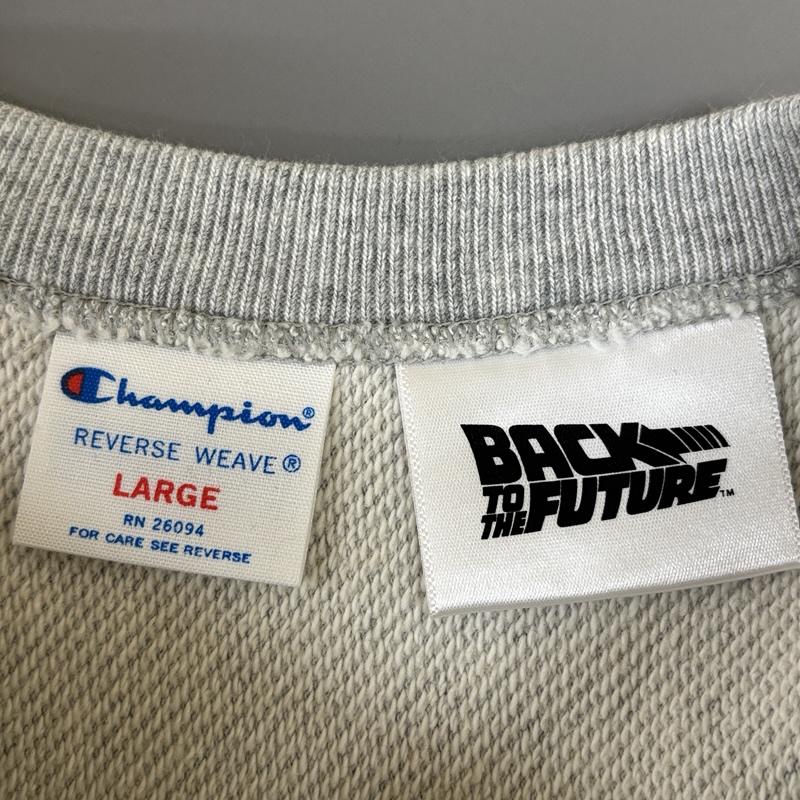 チャンピオン Champion トップス トップス BACK TO THE FUTURE バックトゥーザフュチャー ロゴ リバースウィーブ トレーナー L 灰 / グレー / gray メンズ USED 古着 中古 50151992