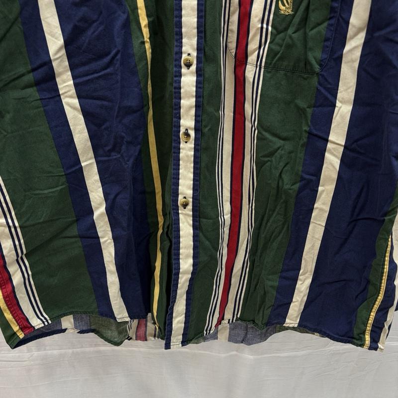 ノーティカ NAUTICA トップス トップス 90年代 ビンテージ ビッグサイズ ランダムストライプ ボタンダウン シャツ 90s VINTAGE XL ストライプ メンズ USED 古着 中古 50152006