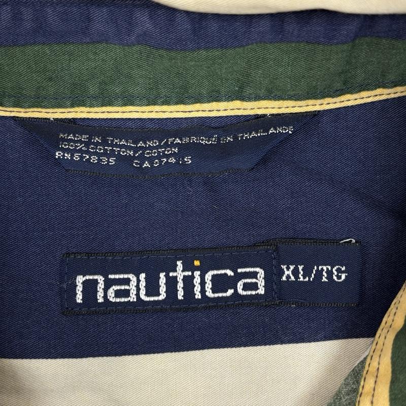 ノーティカ NAUTICA トップス トップス 90年代 ビンテージ ビッグサイズ ランダムストライプ ボタンダウン シャツ 90s VINTAGE XL ストライプ メンズ USED 古着 中古 50152006
