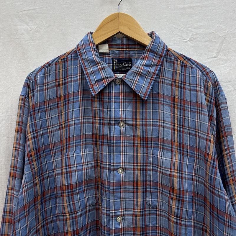 ディーシー DEECEE トップス トップス 70-80年代 ビンテージ USA製 ビッグサイズ チェック柄 長袖 ボックス シャツ 70s 80s VINTAGE XL チェック メンズ USED 古着 中古 50152007