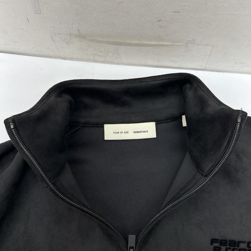 エッセンシャルズ ESSENTIALS ジャケット、上着 ジャンパー、ブルゾン ベロア トラック ジャケット M 黒 / ブラック / black メンズ USED 古着 中古 50152015