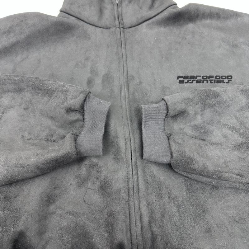 エッセンシャルズ ESSENTIALS ジャケット、上着 ジャンパー、ブルゾン ベロア トラック ジャケット M 黒 / ブラック / black メンズ USED 古着 中古 50152015